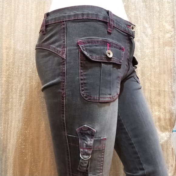 ❤️‍🔥🔥HURRY!! STORE CLOSE THIS WEEK!!　Y2K Vintage Rmarks Pink Stitch Denim 29 - Picture 4 of 9